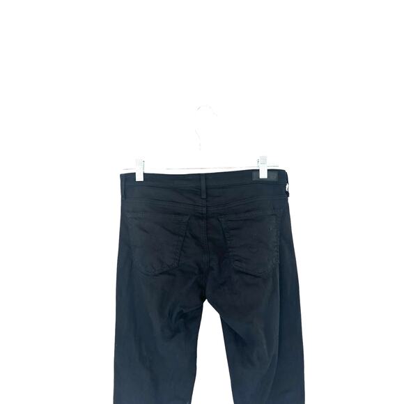 AG Adriano Goldschmied Black The Stevie Cuff Slim Straight Cuffed Ankle Jeans 27 - Picture 6 of 10